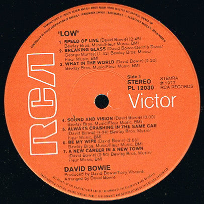 David Bowie - Low (LP, Album, M/Print) - De Platen Aap – Vinylwinkel in Brielle & online webshop voor muziekliefhebbers