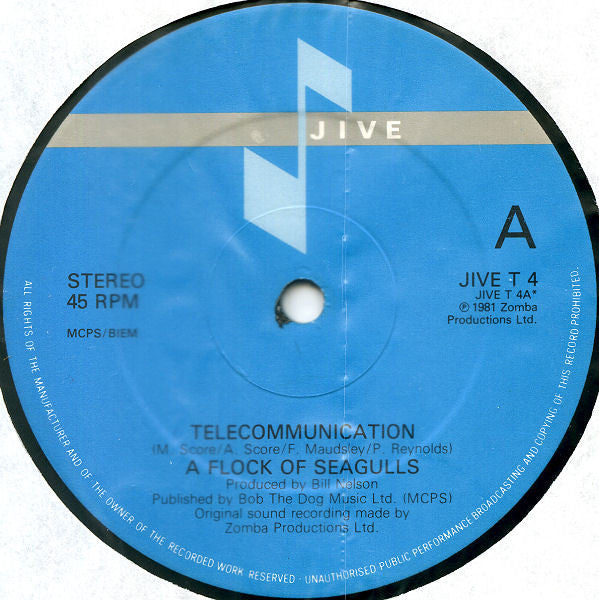 A Flock Of Seagulls : Telecommunication (12", Single)