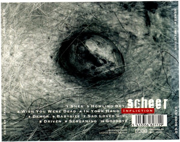 Scheer - Infliction (CD, Album) - De Platen Aap – Vinylwinkel in Brielle & online webshop voor muziekliefhebbers