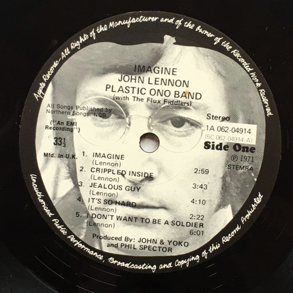 John Lennon - Imagine (LP, Album, RE) - De Platen Aap – Vinylwinkel in Brielle & online webshop voor muziekliefhebbers
