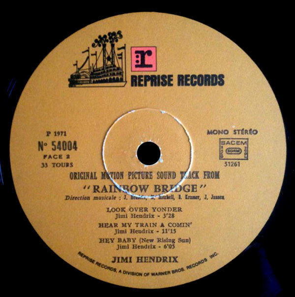 Jimi Hendrix : Rainbow Bridge - Original Motion Picture Sound Track (LP, Album, Gat)