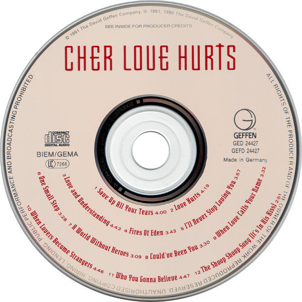 Cher - Love Hurts (CD, Album) - De Platen Aap – Vinylwinkel in Brielle & online webshop voor muziekliefhebbers