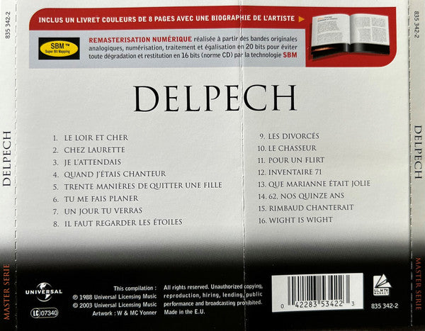 Michel Delpech - Delpech (CD, Comp, RM) - De Platen Aap – Vinylwinkel in Brielle & online webshop voor muziekliefhebbers