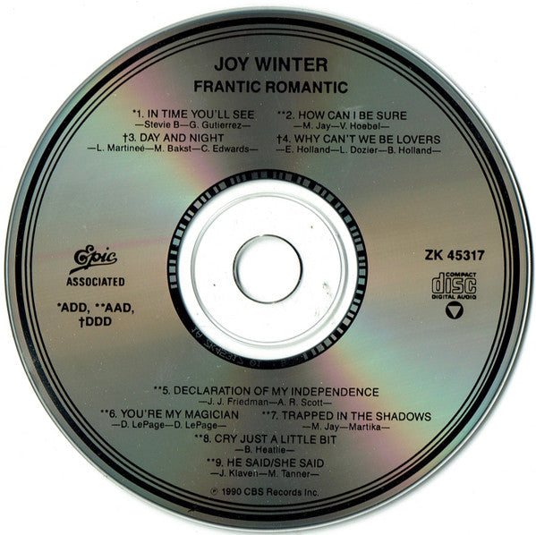 Joy Winter - Frantic Romantic (CD, Album) - De Platen Aap – Vinylwinkel in Brielle & online webshop voor muziekliefhebbers