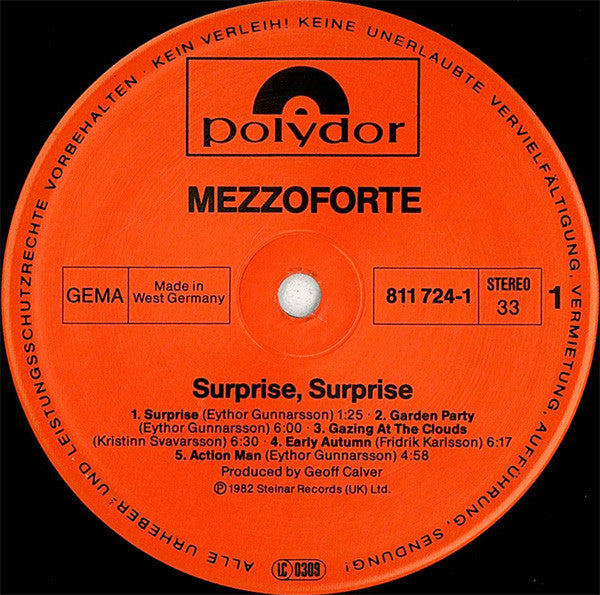 Mezzoforte : Surprise, Surprise (LP, Album)
