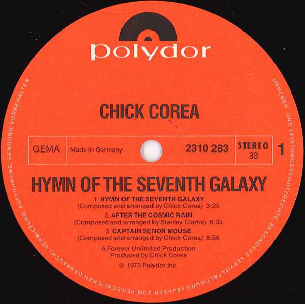 Return To Forever Featuring Chick Corea : Hymn Of The Seventh Galaxy (LP, Album)