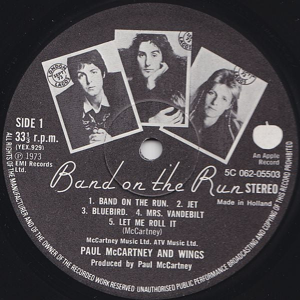 Wings - Band On The Run (LP, Album) - De Platen Aap – Vinylwinkel in Brielle & online webshop voor muziekliefhebbers