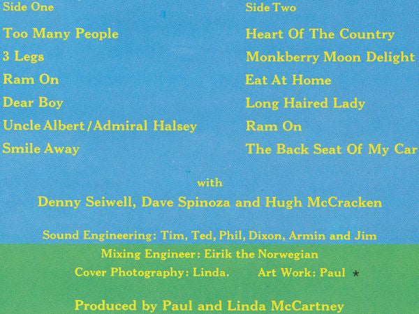 Paul & Linda McCartney : Ram (LP,Album,Stereo)