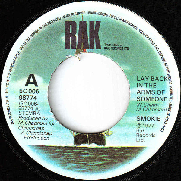 Smokie : Lay Back In The Arms Of Someone (7", Single)