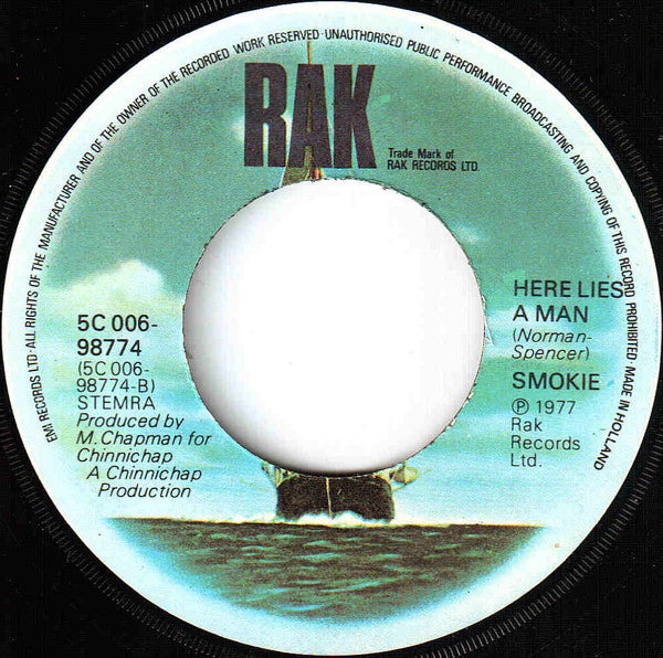 Smokie : Lay Back In The Arms Of Someone (7", Single)