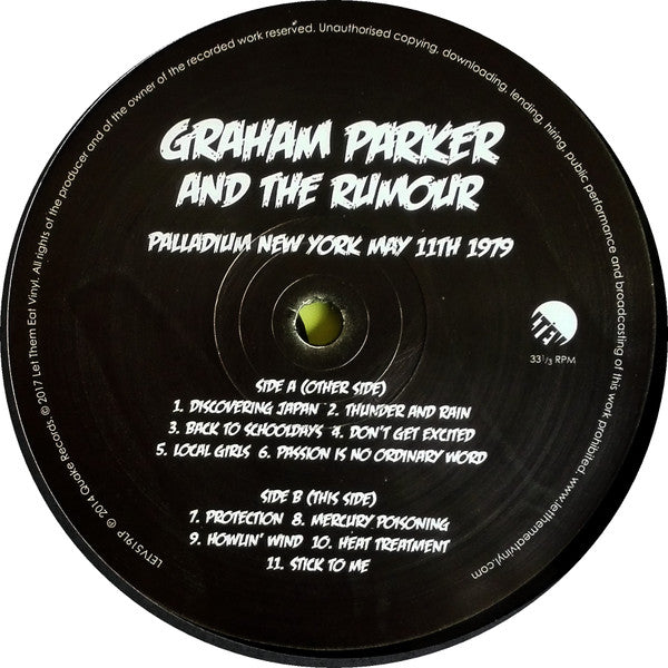 Graham Parker & The Rumour* : Palladium New York May 11th 1979 (2xLP, Album)