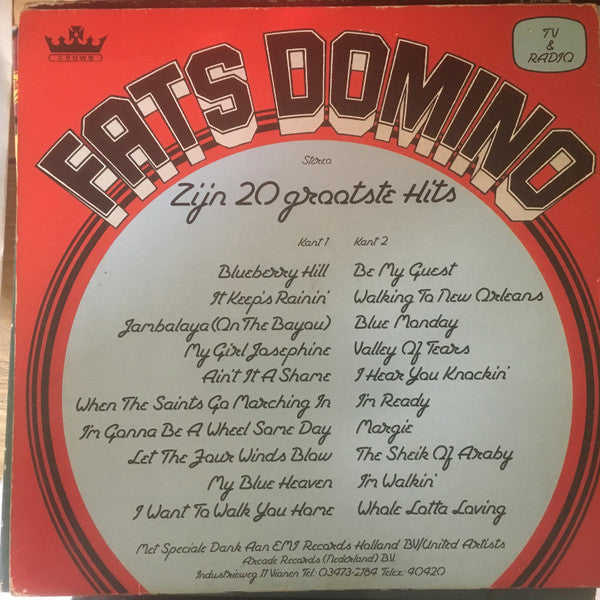 Fats Domino : Zijn 20 Grootste Hits (LP, Comp)