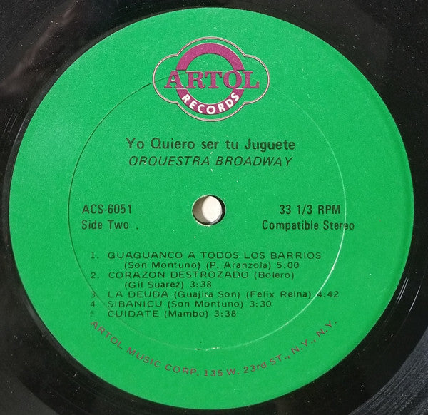 Orquestra Broadway* : Yo Quiero Ser Tu Juguete (LP, Album)