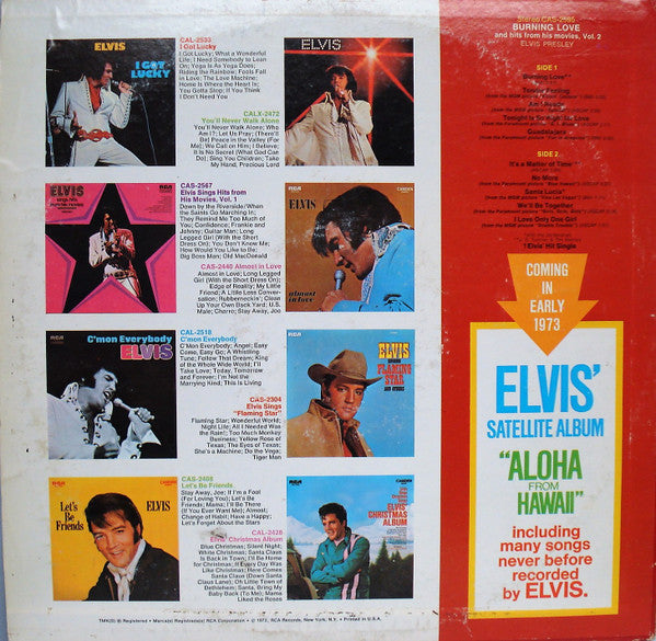 Elvis* : Burning Love And Hits From His Movies Vol. 2 (LP, Comp, Roc)