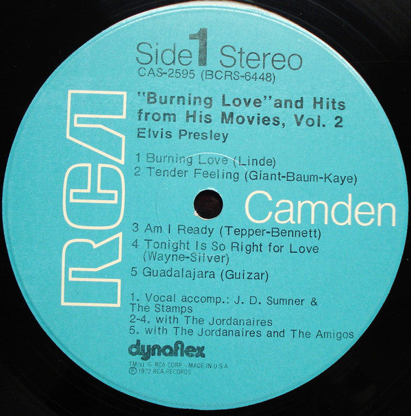 Elvis* : Burning Love And Hits From His Movies Vol. 2 (LP, Comp, Roc)