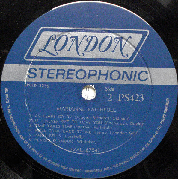 Marianne Faithfull : Marianne Faithfull (LP, Album, Ind)