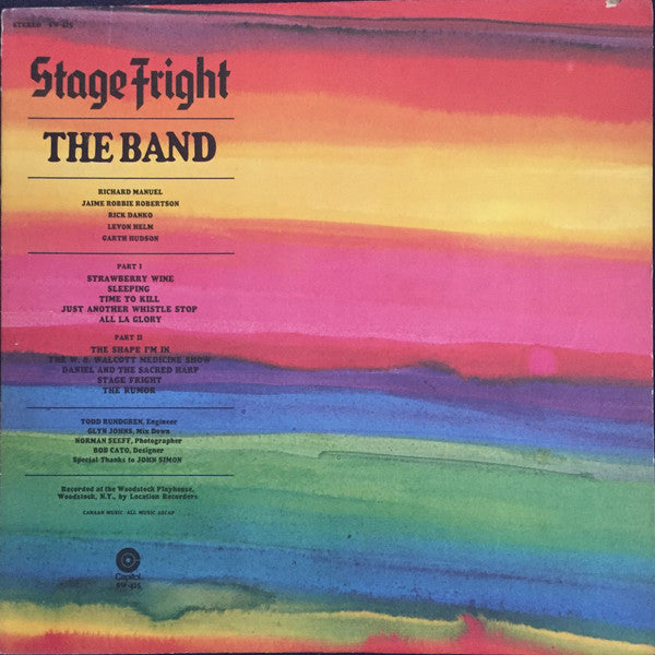 The Band : Stage Fright (LP, Album)