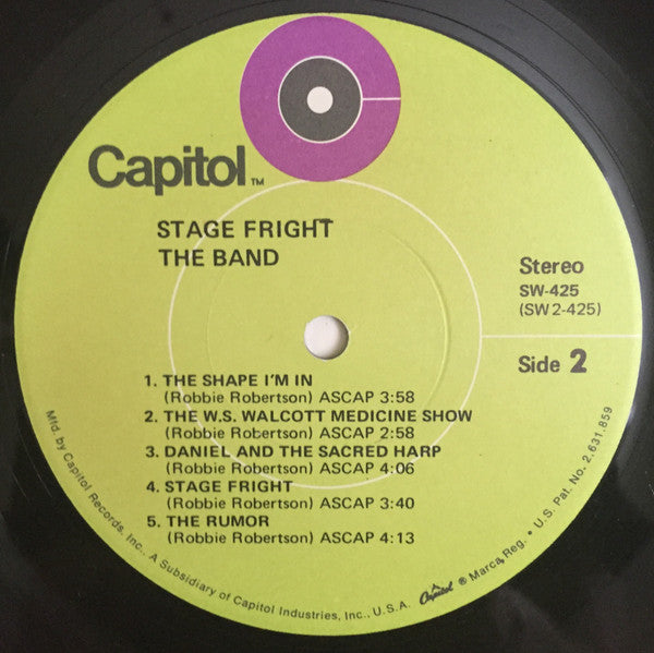 The Band : Stage Fright (LP, Album)
