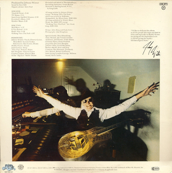 Johnny Winter : Nothin' But The Blues (LP, Album, RP)