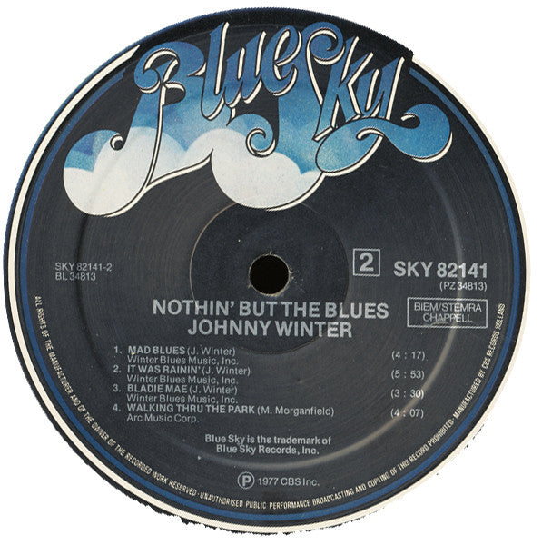 Johnny Winter : Nothin' But The Blues (LP, Album, RP)