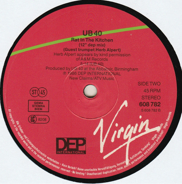 UB40 : Rat In Mi Kitchen (12")