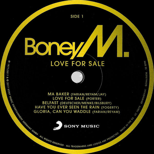 Boney M. : Love For Sale (LP, Album, RE, RM)