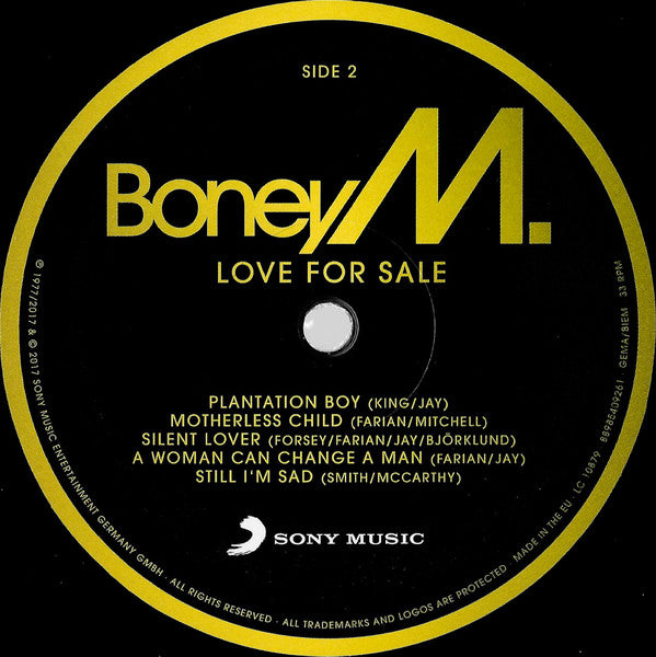 Boney M. : Love For Sale (LP, Album, RE, RM)