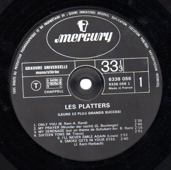 The Platters : Leurs 12 Plus Grands Succès  (LP, Comp, Mono, RE)
