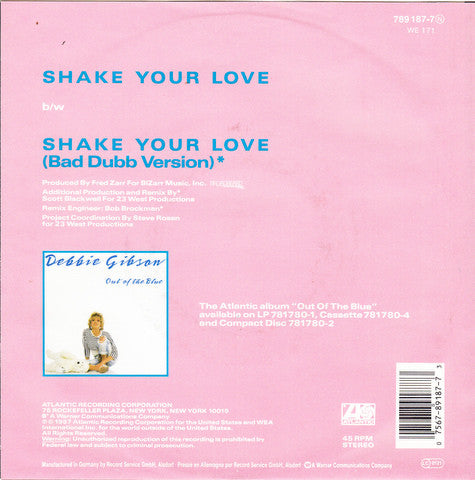 Debbie Gibson : Shake Your Love (7", Single)