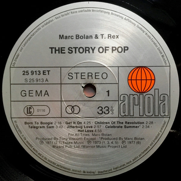 Marc Bolan & T. Rex : The Story Of Pop: Marc Bolan & T. Rex (LP, Comp)