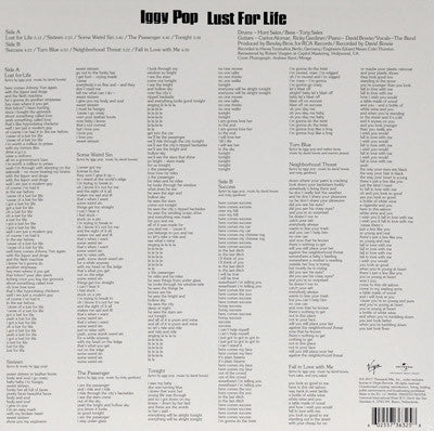 Iggy Pop : Lust For Life (LP,Album,Reissue,Remastered)