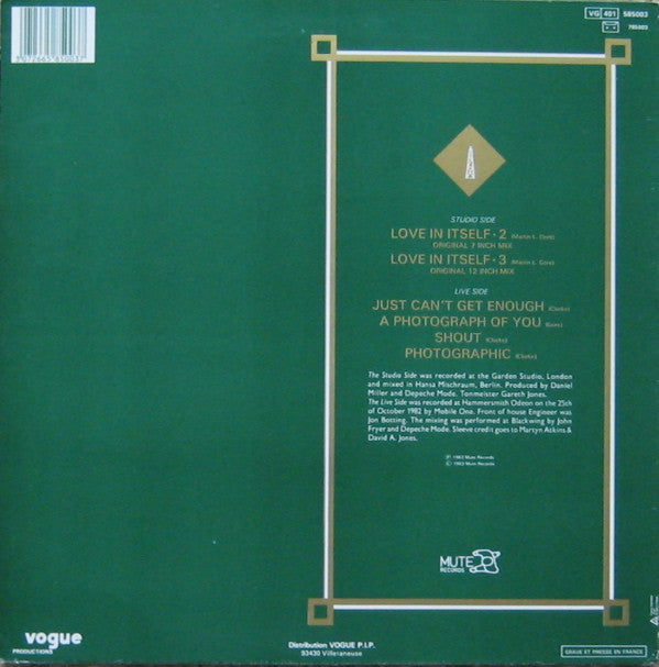 Depeche Mode - Love In Itself∙ 2 ∙ 3 And Live Tracks (LP, MiniAlbum) - De Platen Aap – Vinylwinkel in Brielle & online webshop voor muziekliefhebbers
