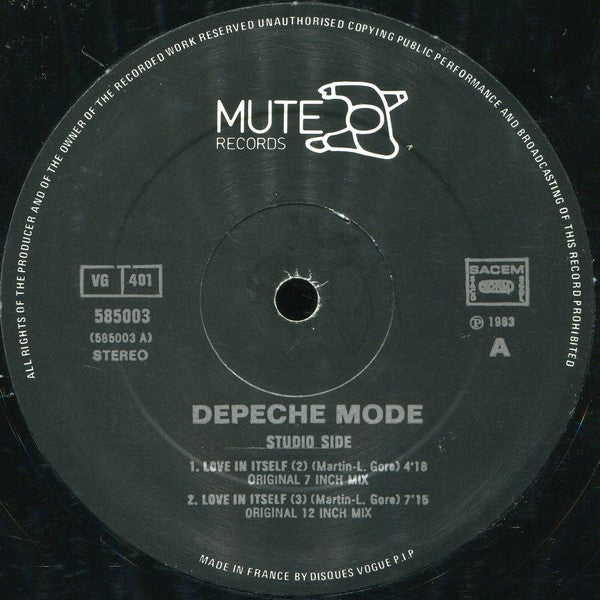Depeche Mode - Love In Itself∙ 2 ∙ 3 And Live Tracks (LP, MiniAlbum) - De Platen Aap – Vinylwinkel in Brielle & online webshop voor muziekliefhebbers