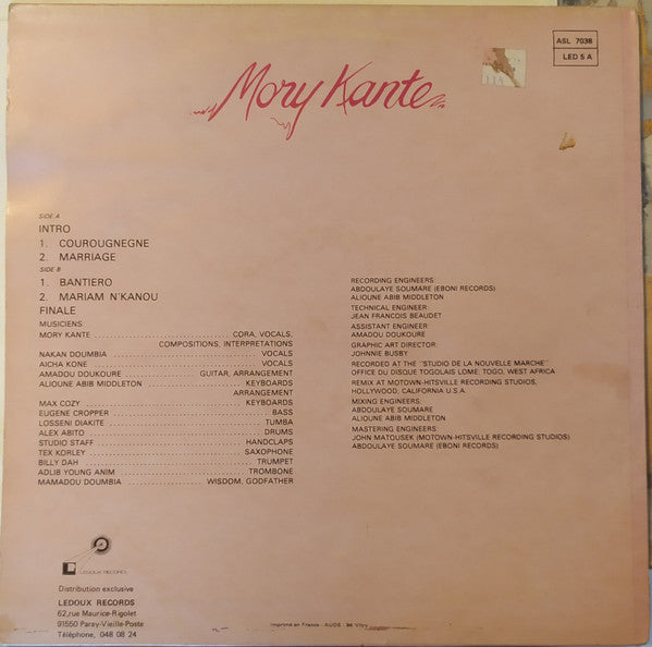 Mory Kante* : Mory Kante (LP, Album)
