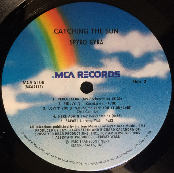 Spyro Gyra : Catching The Sun (LP, Album, Gat)