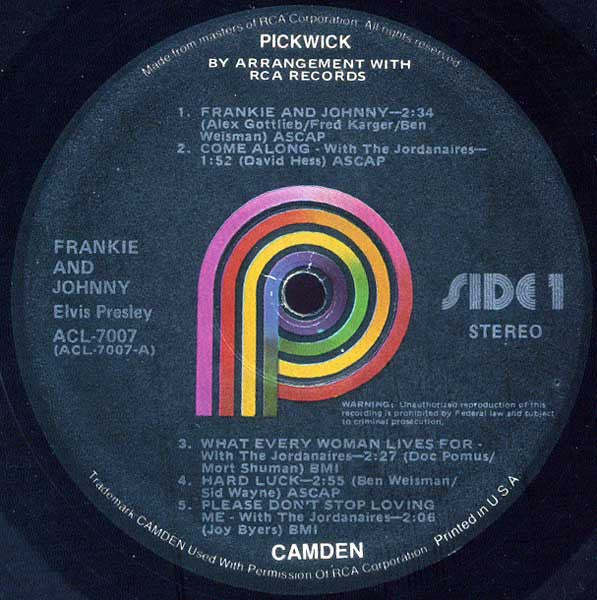 Elvis* : Frankie & Johnny (LP)