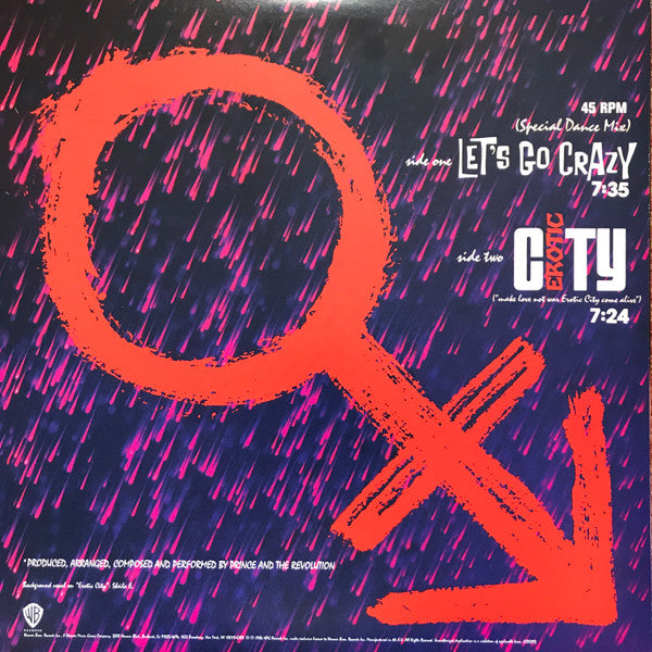 Prince And The Revolution : Let's Go Crazy (12", Maxi, RE)