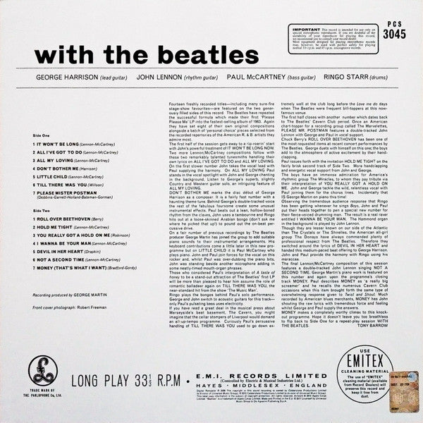 The Beatles - With The Beatles (LP, Album, RE, RM, 180) - De Platen Aap – Vinylwinkel in Brielle & online webshop voor muziekliefhebbers