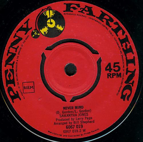 Samantha Jones : No Regrets / Never Mind (7", Single)