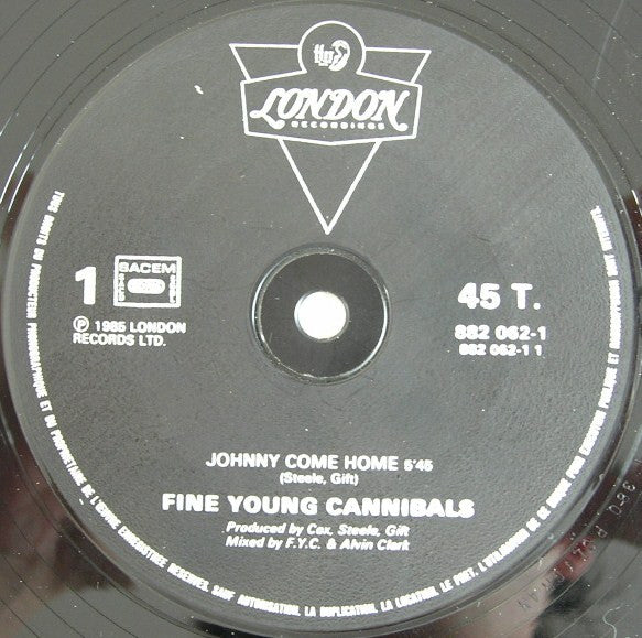 Fine Young Cannibals : Johnny Come Home (12", Maxi)