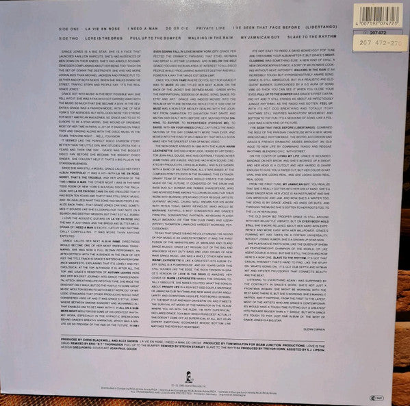 Grace Jones : Island Life (LP, Comp, Gat)
