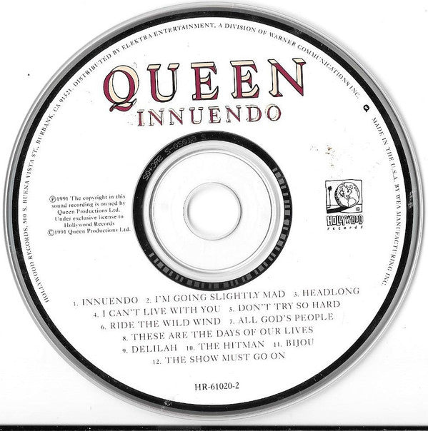 Queen - Innuendo (CD, Album) - De Platen Aap – Vinylwinkel in Brielle & online webshop voor muziekliefhebbers