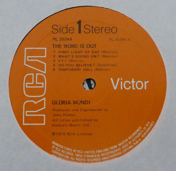 Gloria Mundi : The Word Is Out (LP, Album)