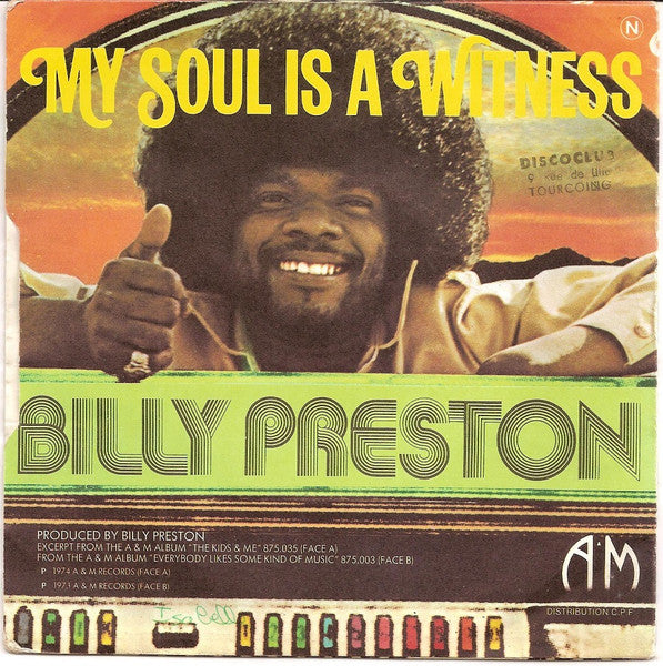 Billy Preston : Nothing From Nothing (7", Single)
