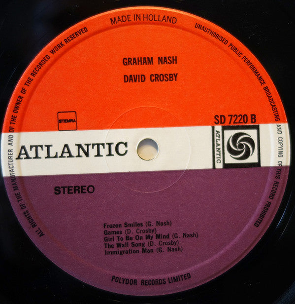 Graham Nash David Crosby* : Graham Nash David Crosby (LP, Album, Gat)