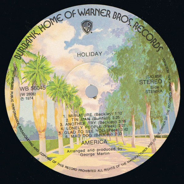 America (2) : Holiday (LP, Album)