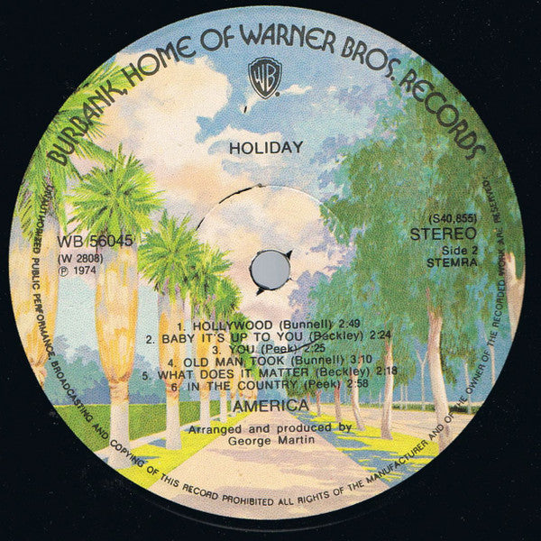 America (2) : Holiday (LP, Album)