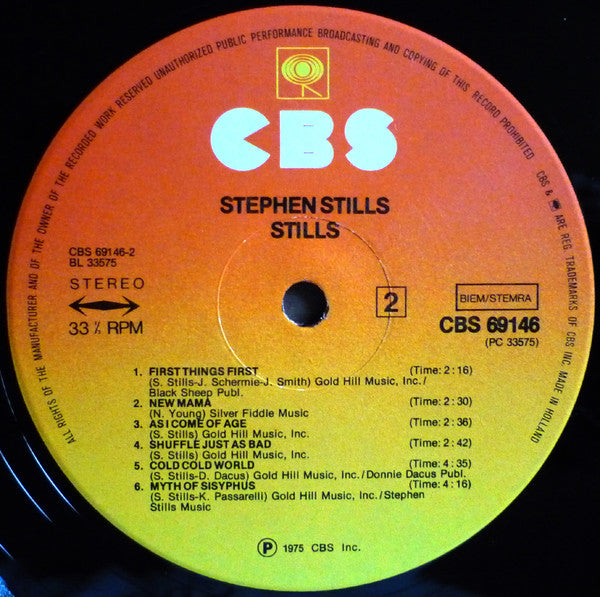 Stephen Stills : Stills (LP, Album)