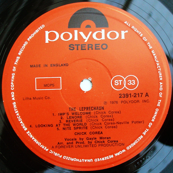 Chick Corea : The Leprechaun (LP, Album)