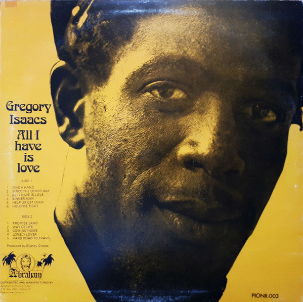 Gregory Isaacs : All I Have Is Love (LP, Album, RE, Bro)